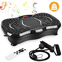 EVOLAND Plataforma Vibratoria- Máquina de Ejercicio Entrenamiento Masaje- Motor Silencioso y Altavoz Bluetooth con…